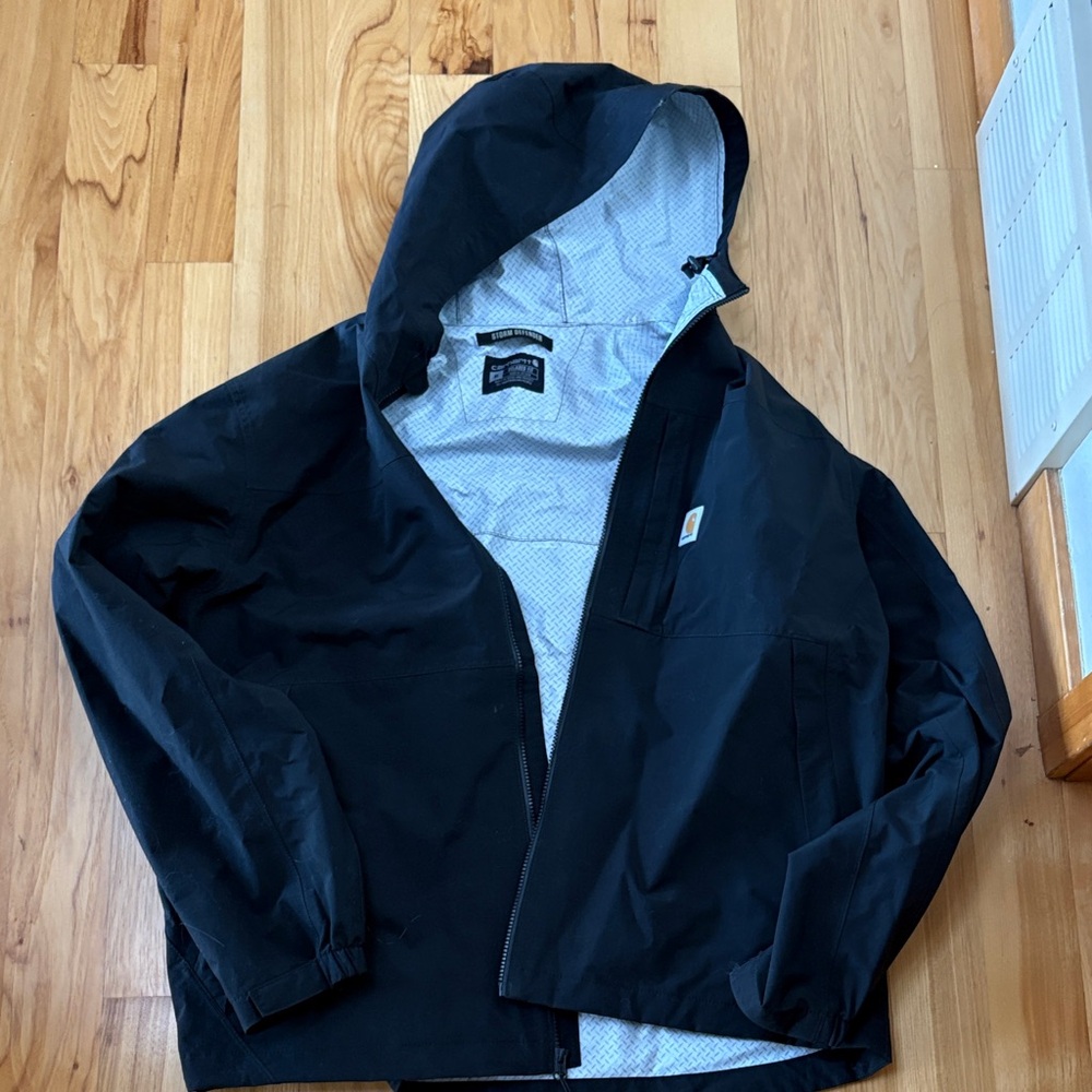 Carhartt Black Hooded Raincoat